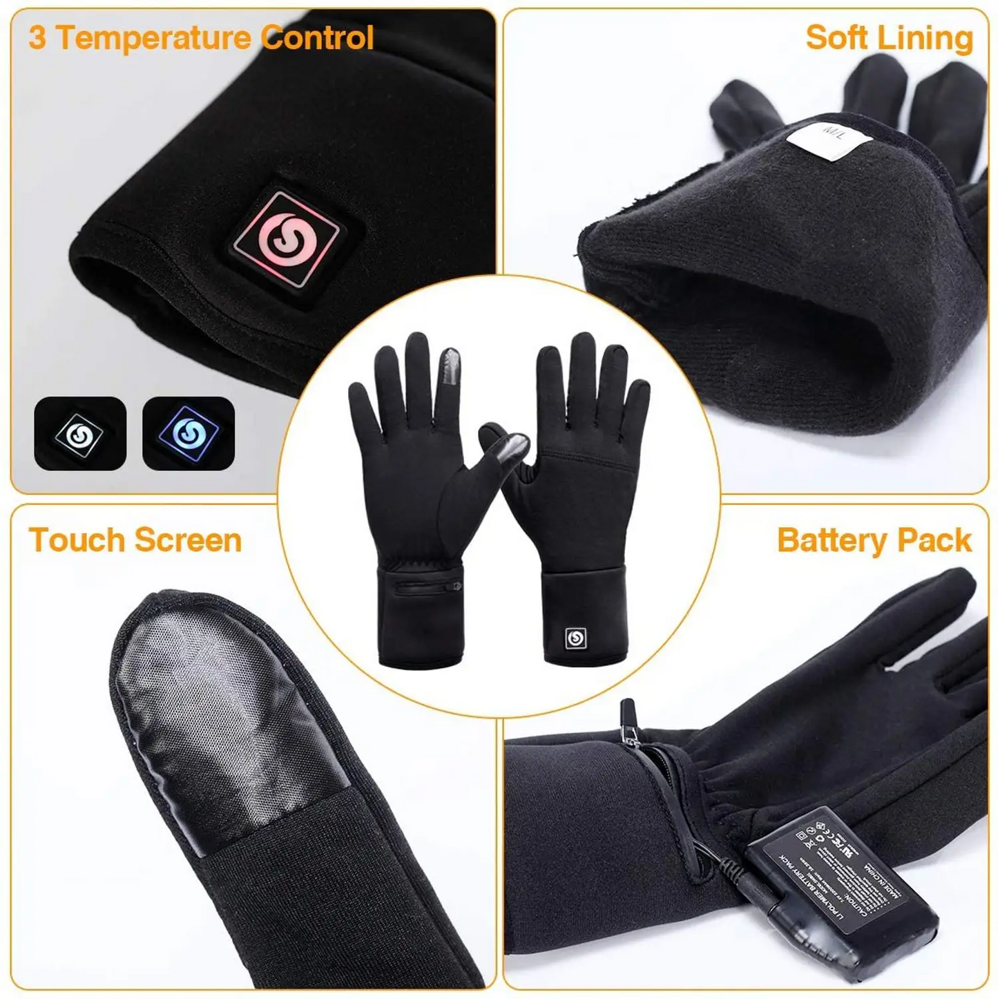 Rechargeable Heated Battery Lined Gloves