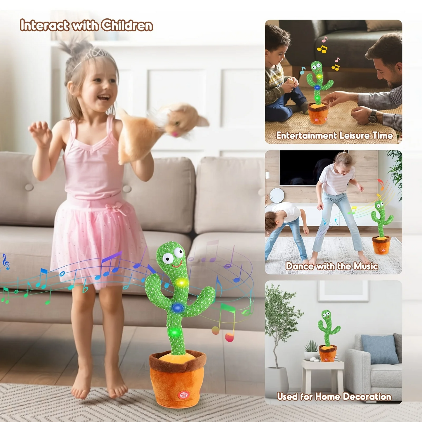 Rechargable Talking and Dancing Cactus Toy
